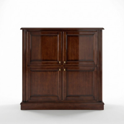 Commode luxe kast kasten dressoirs woonkamer hout klassiek ontwerp bruin