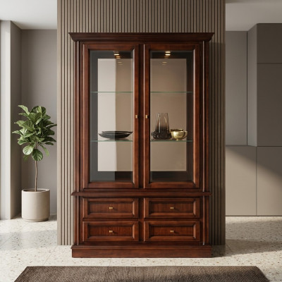 Vitrinekasten Meubels Klassieke Stijl Vitrines Woonkamer Dressoir Glas Hout