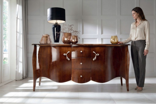 Hoogwaardig dressoir commode luxe kast kasten woonkamer hout bruin nieuw
