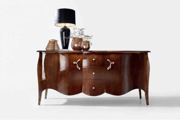 Hoogwaardig dressoir commode luxe kast kasten woonkamer hout bruin nieuw