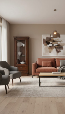 Vitrine kasten Vitrine kast Houten meubels Woonkamer Klassiek Barok Bruin