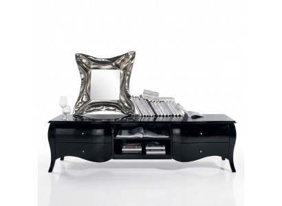 Tv-standaard Sideboard rtv Lowboard Rekken Woonkamer Hout Zwart Commode Tafels