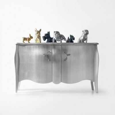 Zilveren dressoir kast dressoir kasten houten luxe meubels zilver