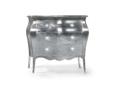Kommode Kasten Commodes Hout Luxe Meubels Slaapkamer Klassiek Zilver Ontwerp