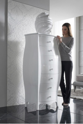Luxe commode kasten laden hout slaapkamer modern ontwerp wit stijl groot