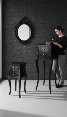 Luxe bijzettafel salontafels tafels woonkamer zwart tafel klassieke meubels.