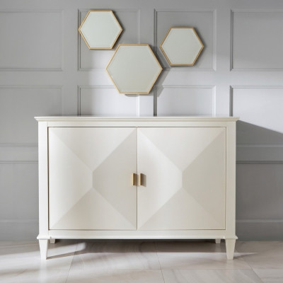 Kast Ladenkast Houten Luxe Dressoir Woonkamer Meubel Beige Kast