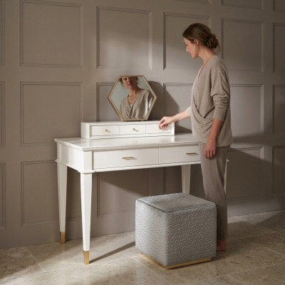 Kaptafel Console Tafel Luxe Hout Slaapkamer Wit Modern