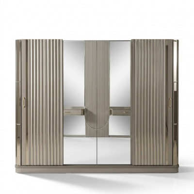 Kledingkast Houten kast Kast Slaapkamer Luxe Kasten Bruin