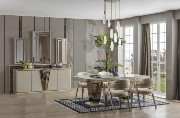 Sideboard ladekast woonkamer hout modern beige luxe kasten design