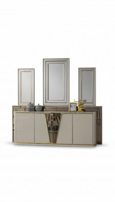 Sideboard ladekast woonkamer hout modern beige luxe kasten design