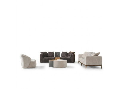 Bankstel Bank Stof Bankstellen Modern Woonkamer Wit 3 delig Polyester