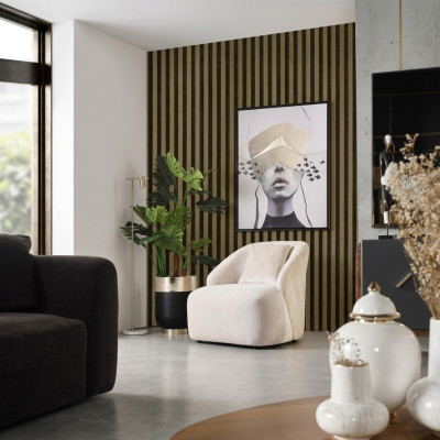 Fauteuil Ohrensessel Modern Stof Woonkamer Polyester Wit Ontwerp Zitplaats