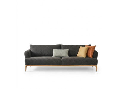 Vierzitsbank 4-zitsbanken Modern Design Stof Polyester Grijs Nieuw