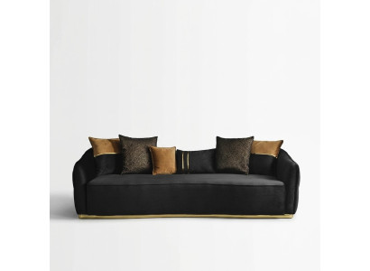 Moderne Design Chesterfield Vierzitsbank 4-zitsbank Stof Polyester Blauw Nieuw