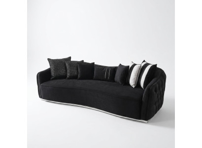 Vierzitsbank 4-zits bankstellen Modern design Stof Polyester Zwart