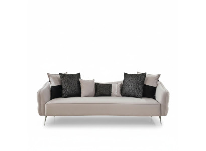 Driesits Chesterfield sofa 3-zitsbanken modern design stof wit