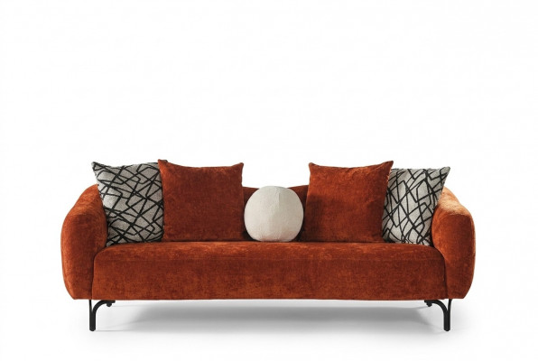 Dries-zitsbank 3-zitsbanken Design Moderne Stof Oranje Woonkamer