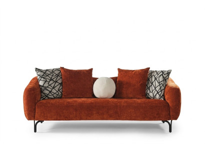Dries-zitsbank 3-zitsbanken Design Moderne Stof Oranje Woonkamer