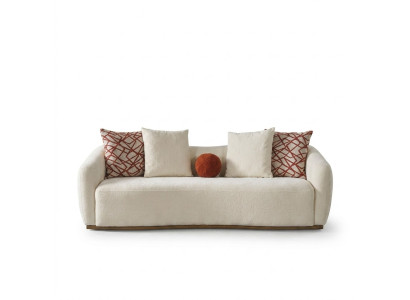 Vierzitsbank 4-zitsbanken Modern Design Stof Polyester Wit Nieuw