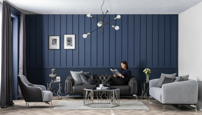 Sofaset Compleet bankstel Bankstel Bank 431 zit stof 3-delig Zwart