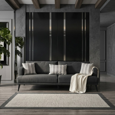 Vierzitsbank 4-zitsbanken Stof Grijs Modern Zitkamer Nieuw