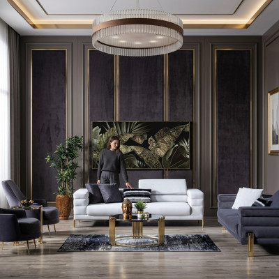 Sofaset Compleet bankstel Bank Zits Stof Modern Set 4-delig