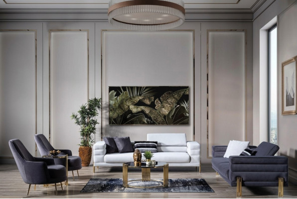 Sofaset Compleet bankstel Bank Zits Stof Modern Set 4-delig