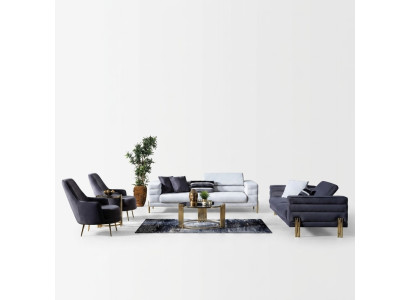 Sofaset Compleet bankstel Bank Zits Stof Modern Set 4-delig