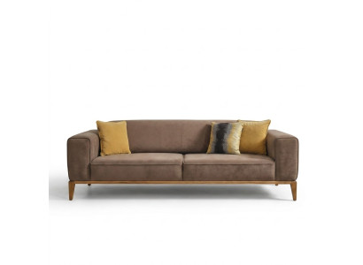 Vierzitsbank 4-zitsbanken Stof Bruin Woonkamer Luxe Modern