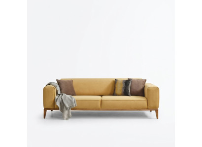 Driepersoons bankstel 3-zits bankstellen Stof Geel Woonkamer Luxe Modern Zitplaats