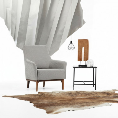 Fauteuil Oorfauteuil Cocktails fauteuil Stof Woonkamer Grijs Modern Design