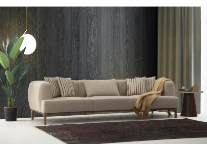 Driepersoonsbank 3-zitsbanken Beige Stof Modern Luxe Nieuw