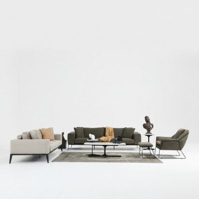 Moderne bankstel Driezitter Tweezitter Fauteuil Compleet set Bankstel