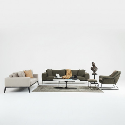 Moderne bankstel Luxe Bankstellen Driezitter Stoel Compleet Set Grijs