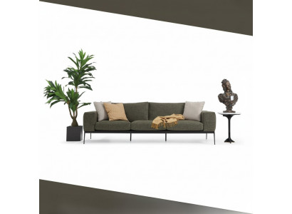 Tweezitsbank 2 zits stof Grijs Modern design Woonkamer Polyester