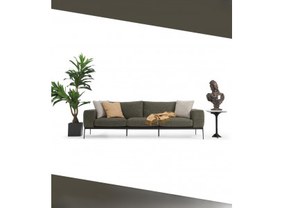 Driedelige bank 3-zits banken Grijs stof Woonkamer Luxe Modern Nieuw