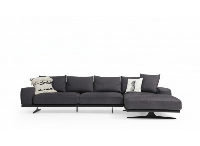 Hoekbank L-vorm Bank Woonkamer Grijs Modern Stof Bankstellen Zitbank Design