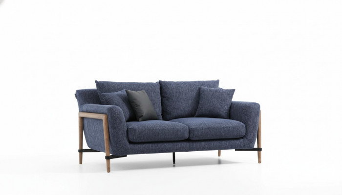 Vierzitsbank 4-zits stoffen bankstellen Modern Design Woonkamer Blauw
