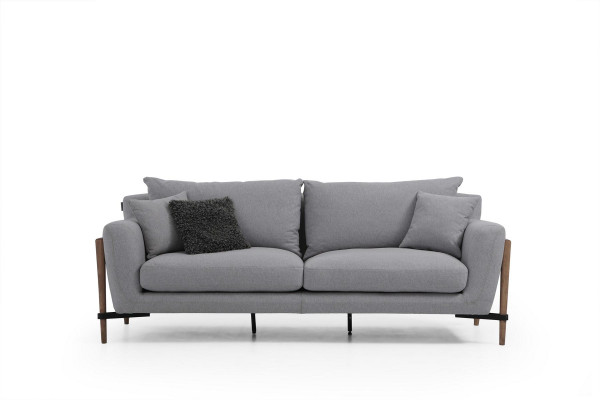 Tweezitsbank 2 zits stoffen banken modern design woonkamer grijs