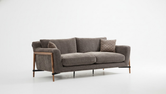 Tweezitsbank 2 zits Stoffen Sofa's Modern Design Woonkamer Grijs