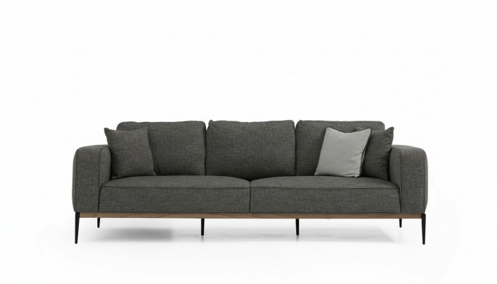 Vierzitsbank 4-zits stoffen bankstellen modern design woonkamer grijs