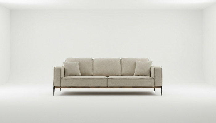 Bank Driedeck Couch Stof Modern Sofas Ontwerp Woonkamer Beige