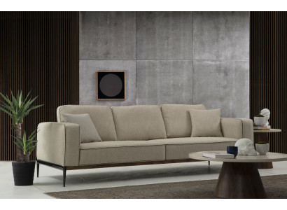 Bank Driedeck Couch Stof Modern Sofas Ontwerp Woonkamer Beige