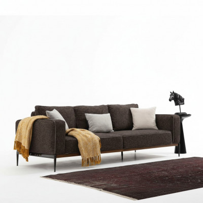 Vierzitsbank 4-zits Stoffen banken Modern design Woonkamer Grijs
