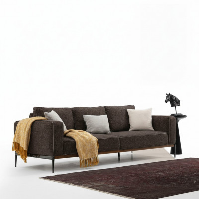 Tweepersoonsbank 2-zits stoffen banken modern design woonkamer grijs