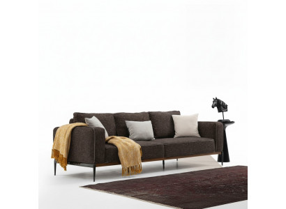 Tweepersoonsbank 2-zits stoffen banken modern design woonkamer grijs