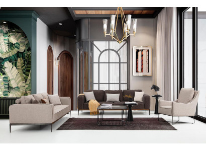 Sofa set 431 seater sofa set Beige Sofas Armchair Modern Set