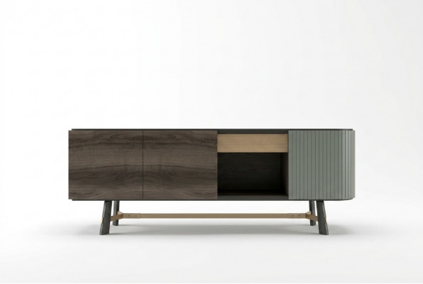 Dressoir houten dressoir buffetkast kast eetkamer modern zwart