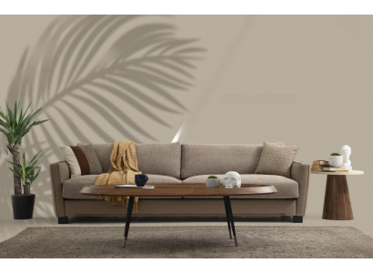 Bankstel 3-zits Driezits Moderne Stof Beige Bankstellen Design Woonkamer